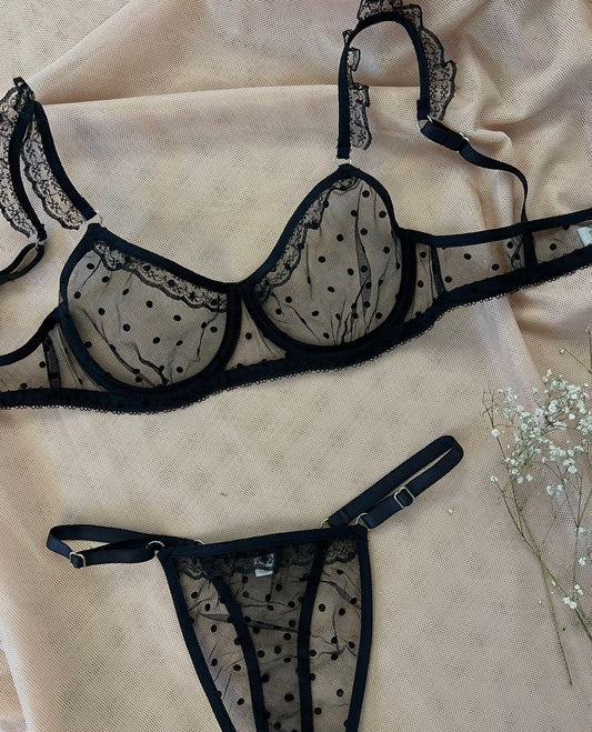 ARIMA lingerie "Black opened lingerie " set