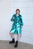 CHILL fashion Metallic Turquoise coat