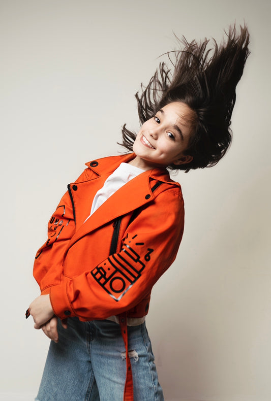 DAMINK jacket for kids in orange