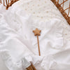 Naze Home white frill double-sided baby blanket