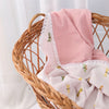 Naze Home "Pink Butterfly" double-sided baby blanket