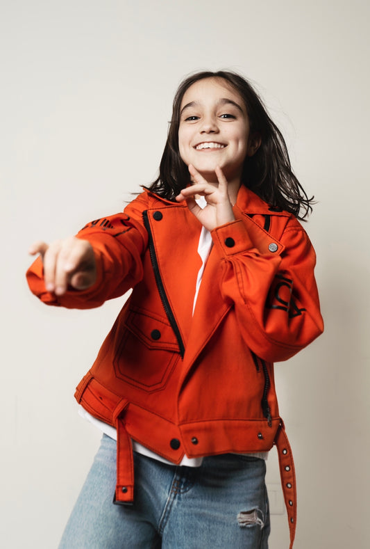 DAMINK jacket for kids in orange