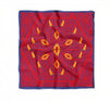Silk Scarf With Red Armenian Onaments And Caucasian Leopard Print