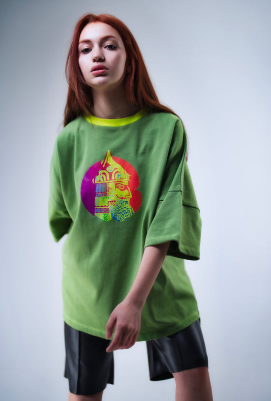 Argishti” T-shirt in khaki green